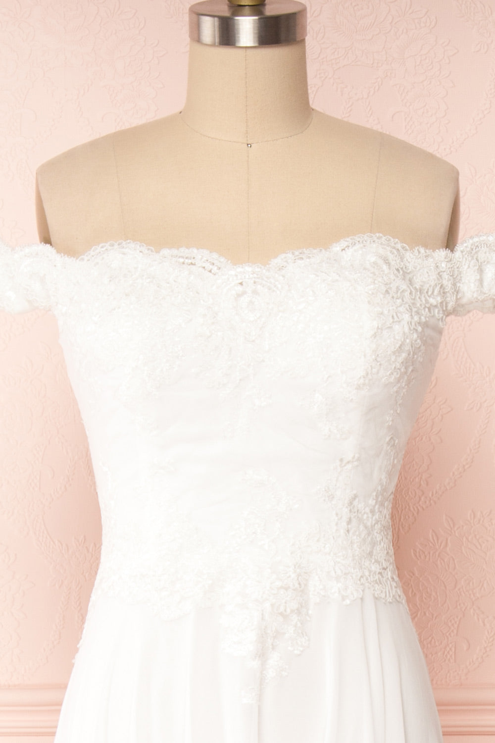 Amanda | White Off-Shoulder Wedding Dress
