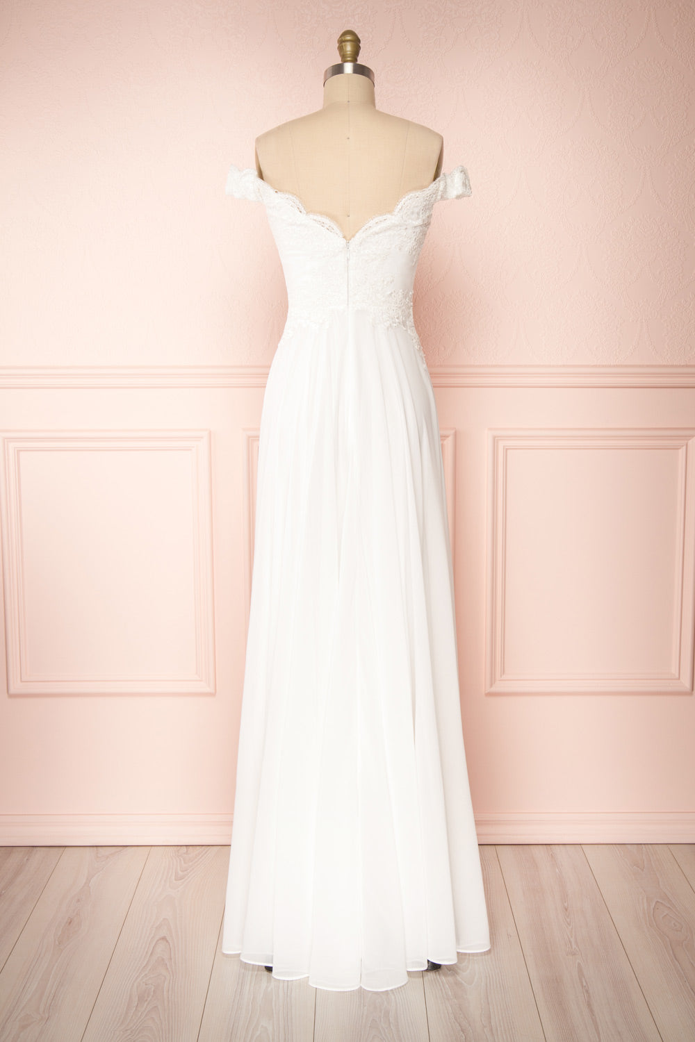Amanda | White Off-Shoulder Wedding Dress