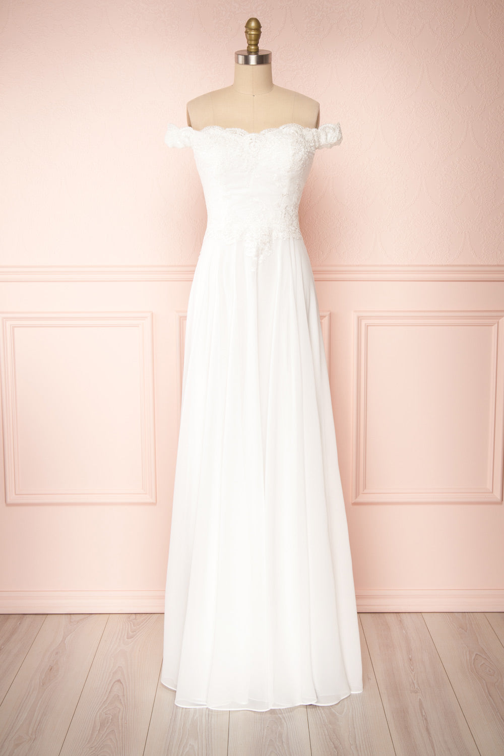 Amanda | White Off-Shoulder Wedding Dress