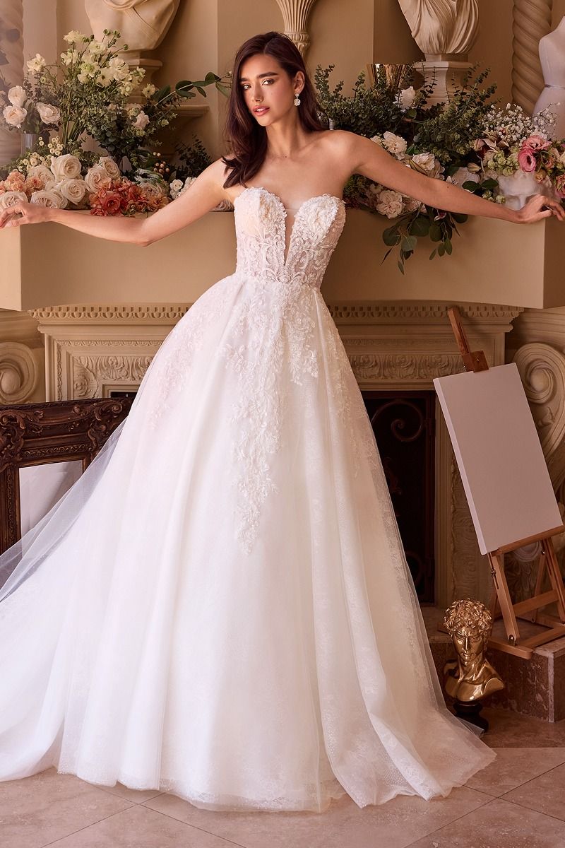 Beatrix | Strapless Tulle Wedding Gown with Bolero