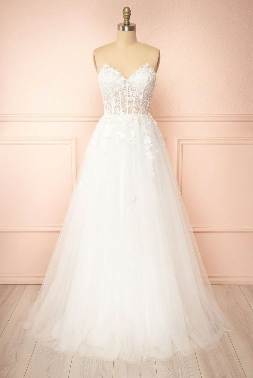 Clarissa | Strapless Corset Wedding Dress