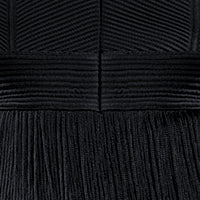 STRAPPY OTTOMAN FRINGE GOWN