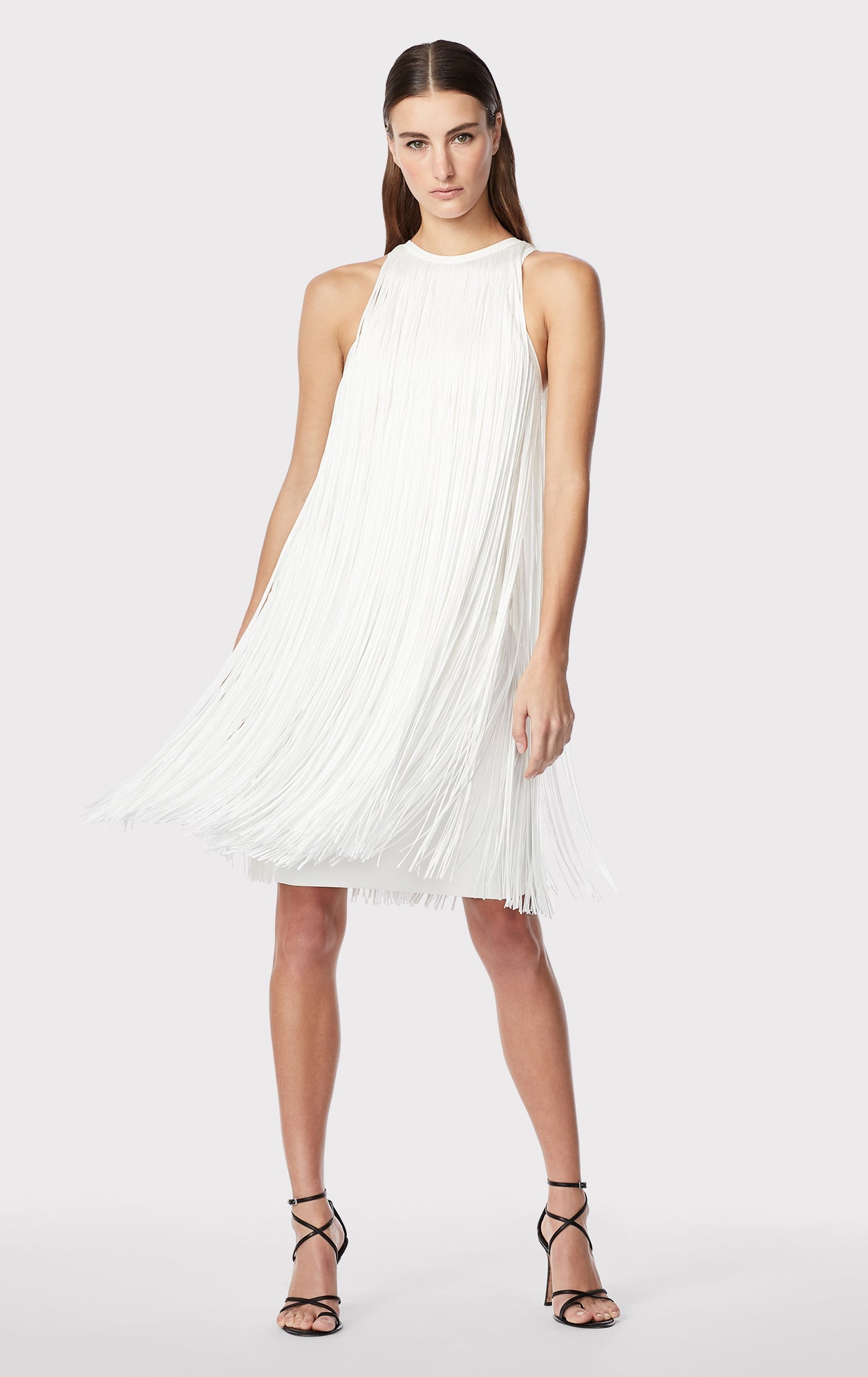 RACER FRINGE MINI DRESS