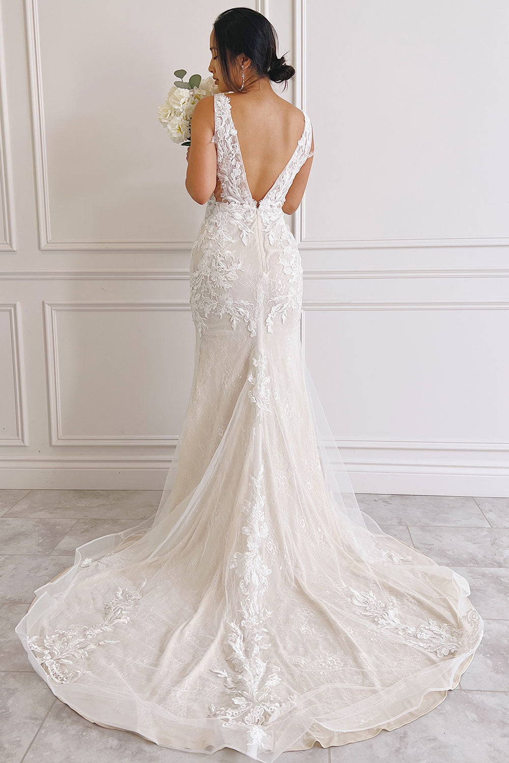 Felicia | Floral Lace Maxi Wedding Gown