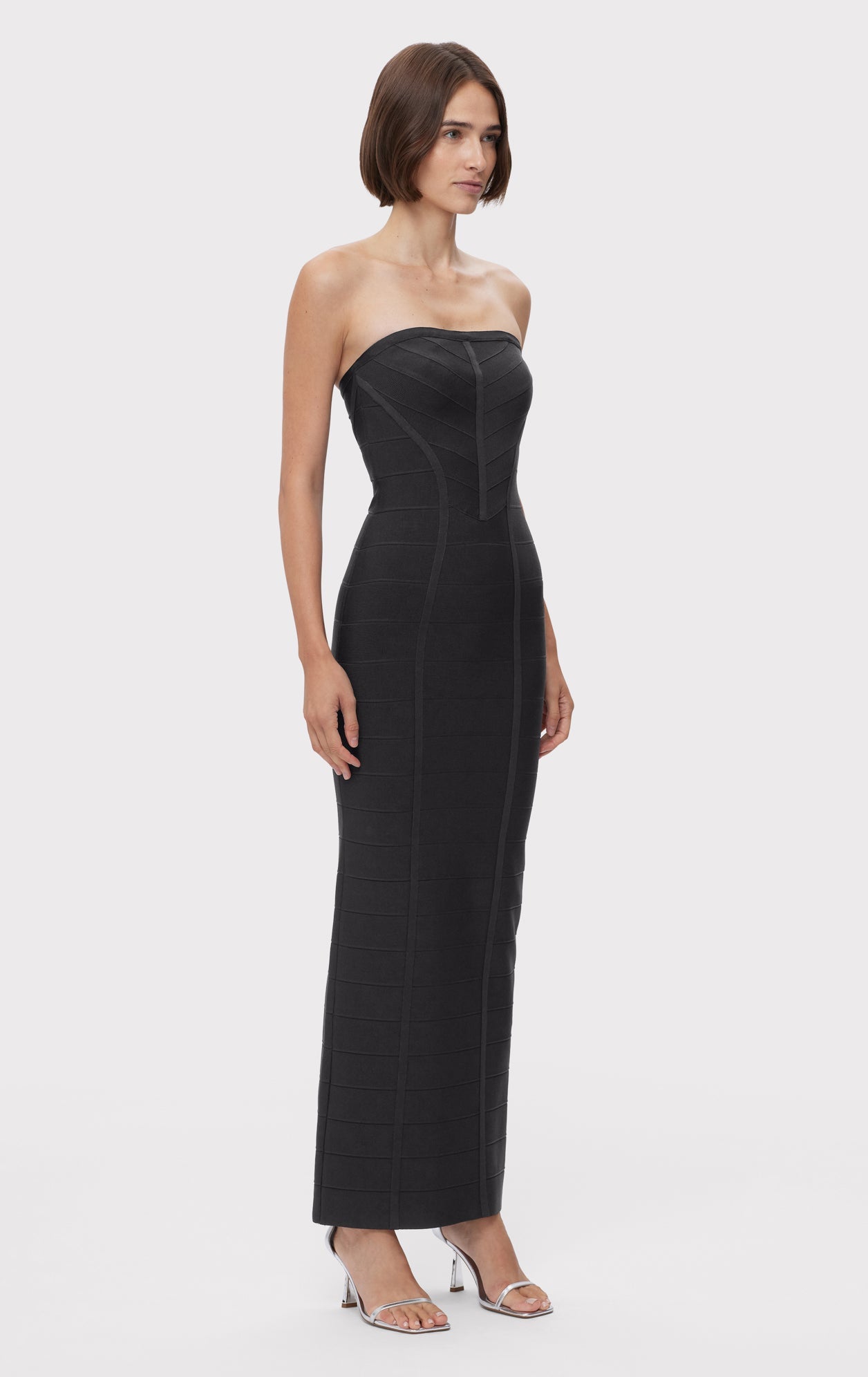 ICON CHEVRON BUSTIER GOWN