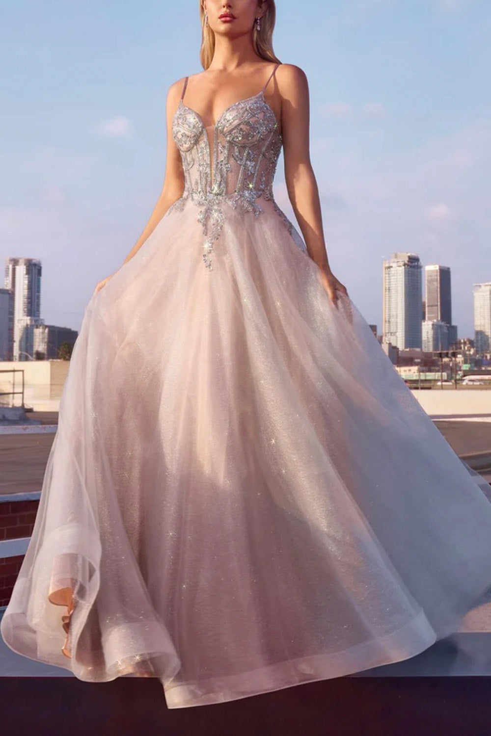 Jackie | Glittery Beaded Maxi Dress