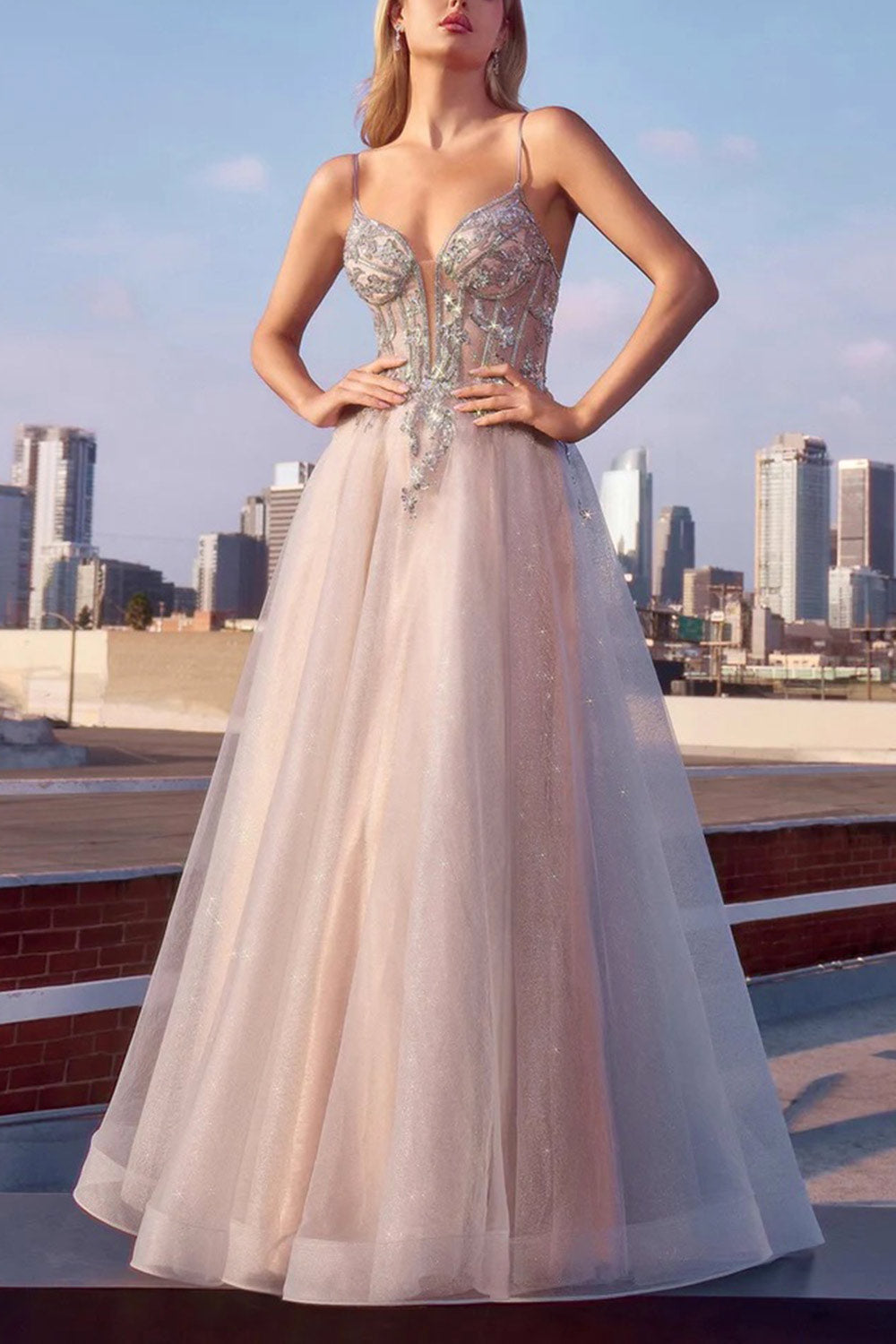 Jackie | Glittery Beaded Maxi Dress