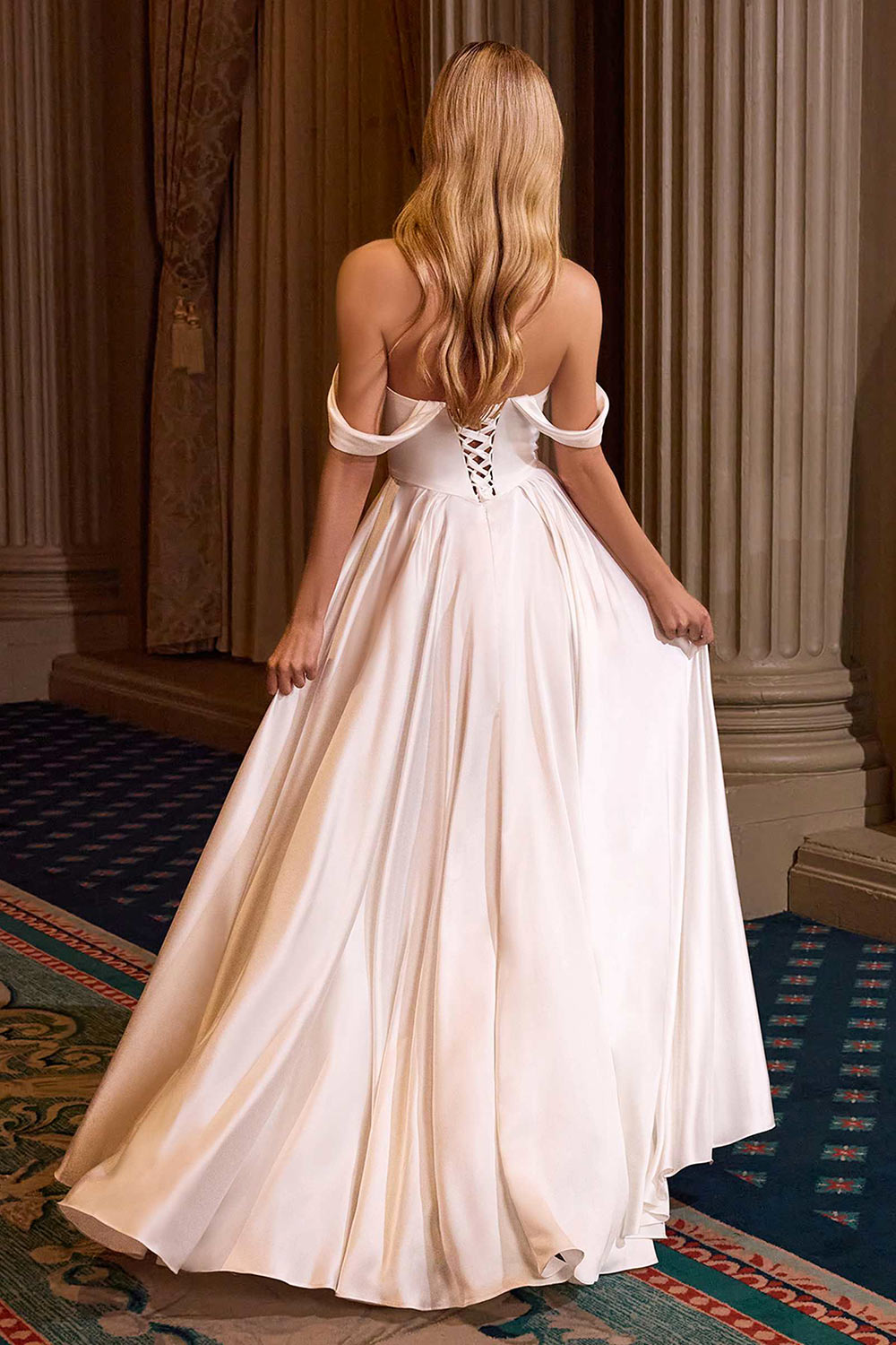 Jenifer | Maxi Off-Shoulder Wedding Dress with Slit