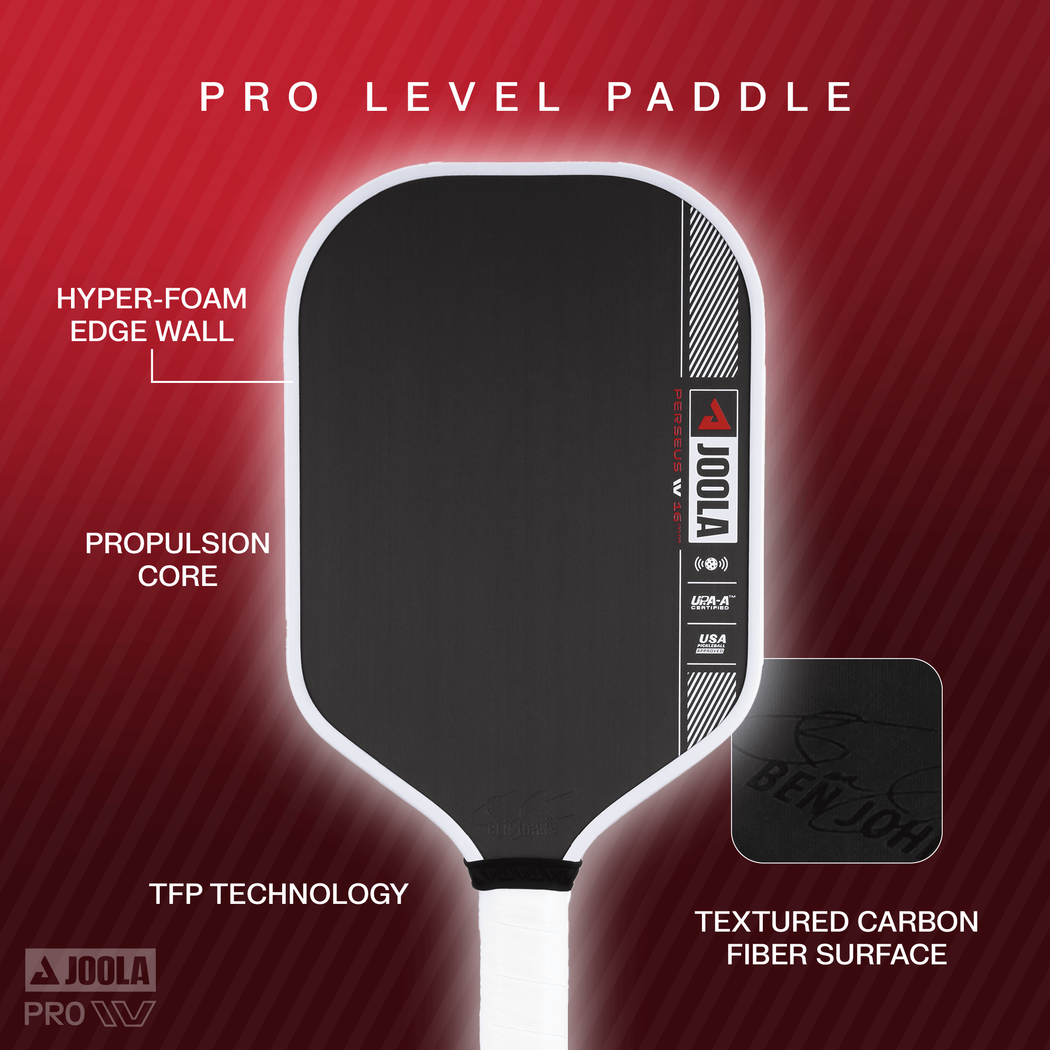 JOOLA Pickleball Schläger Ben Johns Perseus Pro IV 16