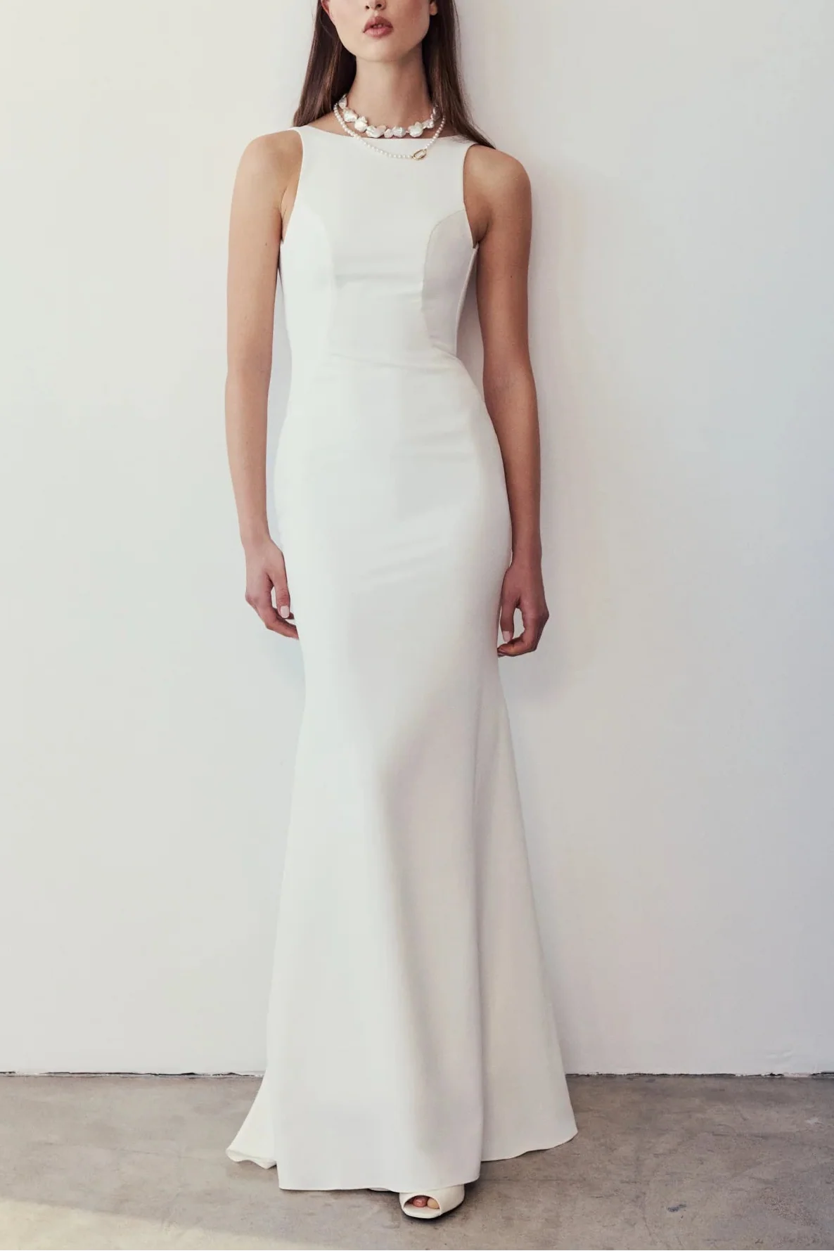 Sanya Ivory | Backless Mermaid Gown