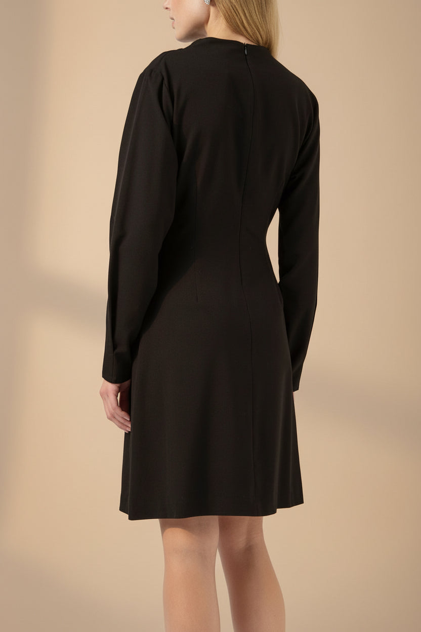 Kakina | Black Short Blazer Dress with Waist Belt