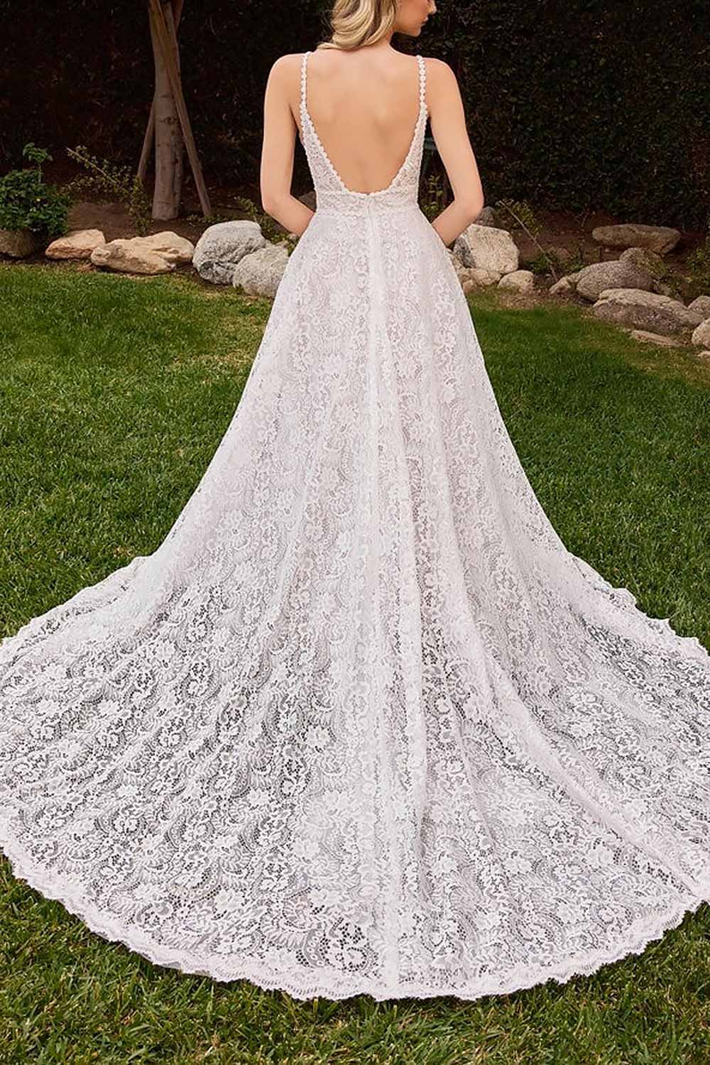 Katina | Lace Wedding Dress with Removable Sleeves