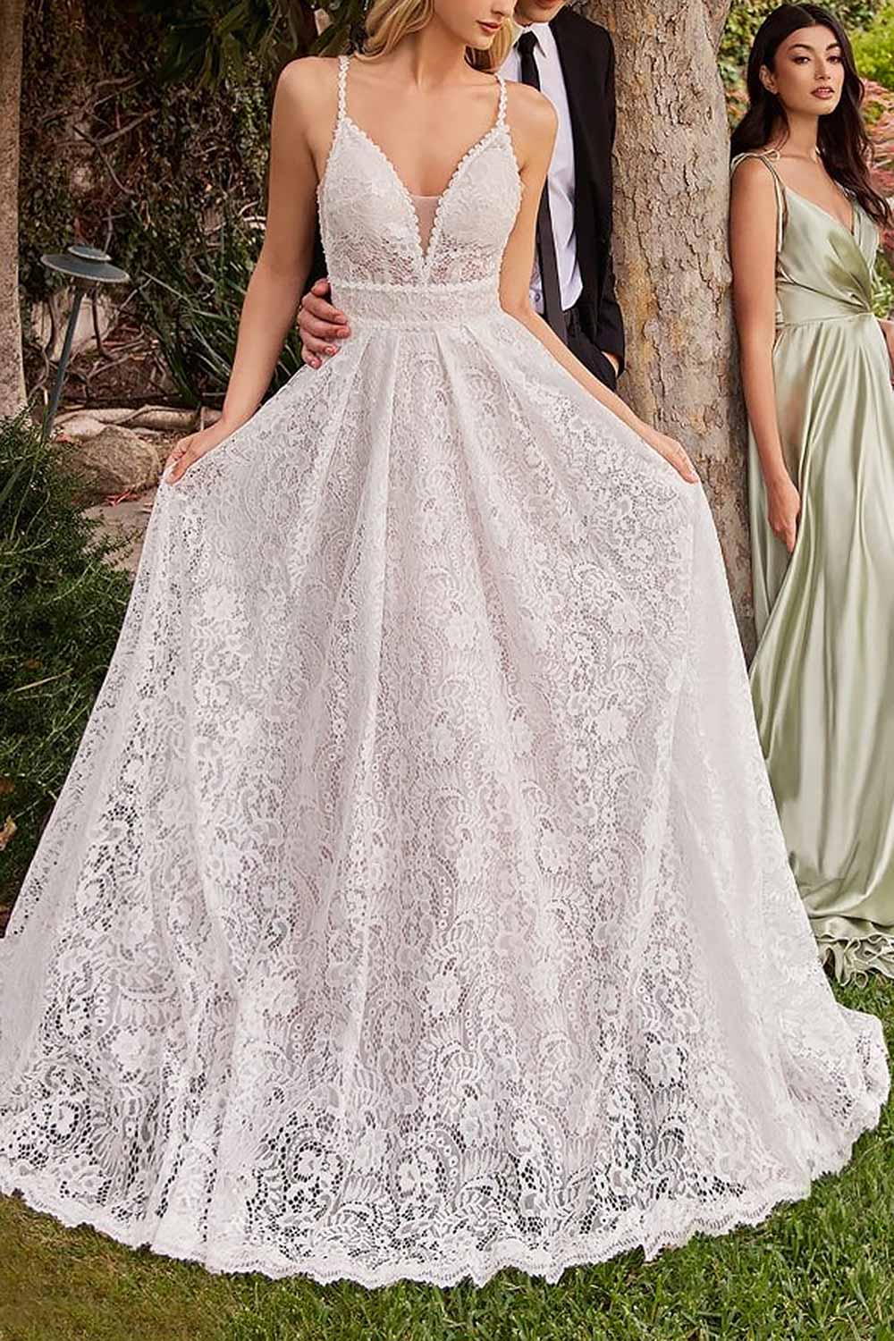 Katina | Lace Wedding Dress with Removable Sleeves