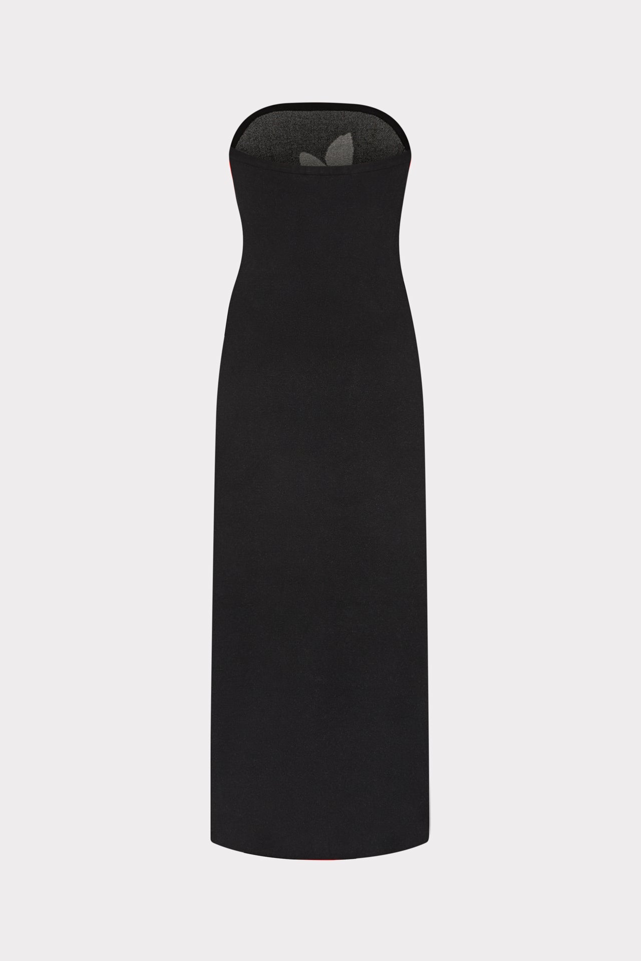 Placed Floral Strapless Knit Midi Dress