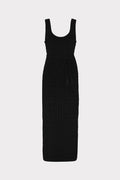 Bubble Pointelle Knit Midi Dress