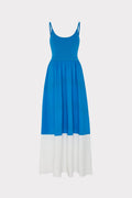 Cami Knit Poplin Blocked Midi Dress