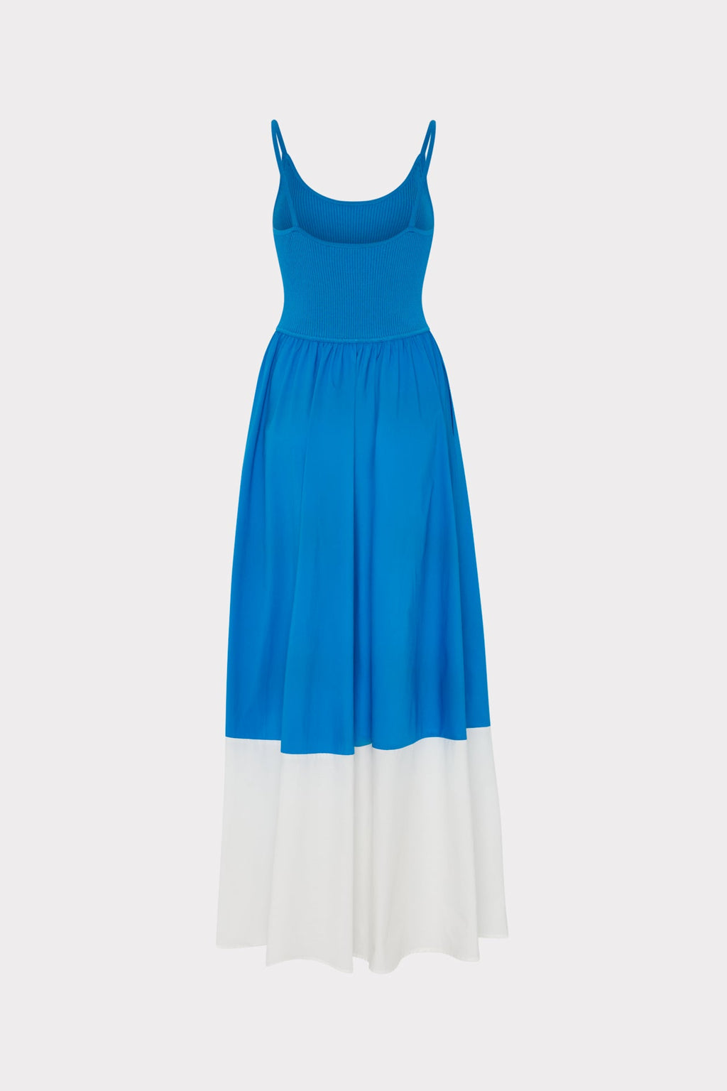 Cami Knit Poplin Blocked Midi Dress