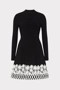 Lace Trim Fit And Flare Mini Dress