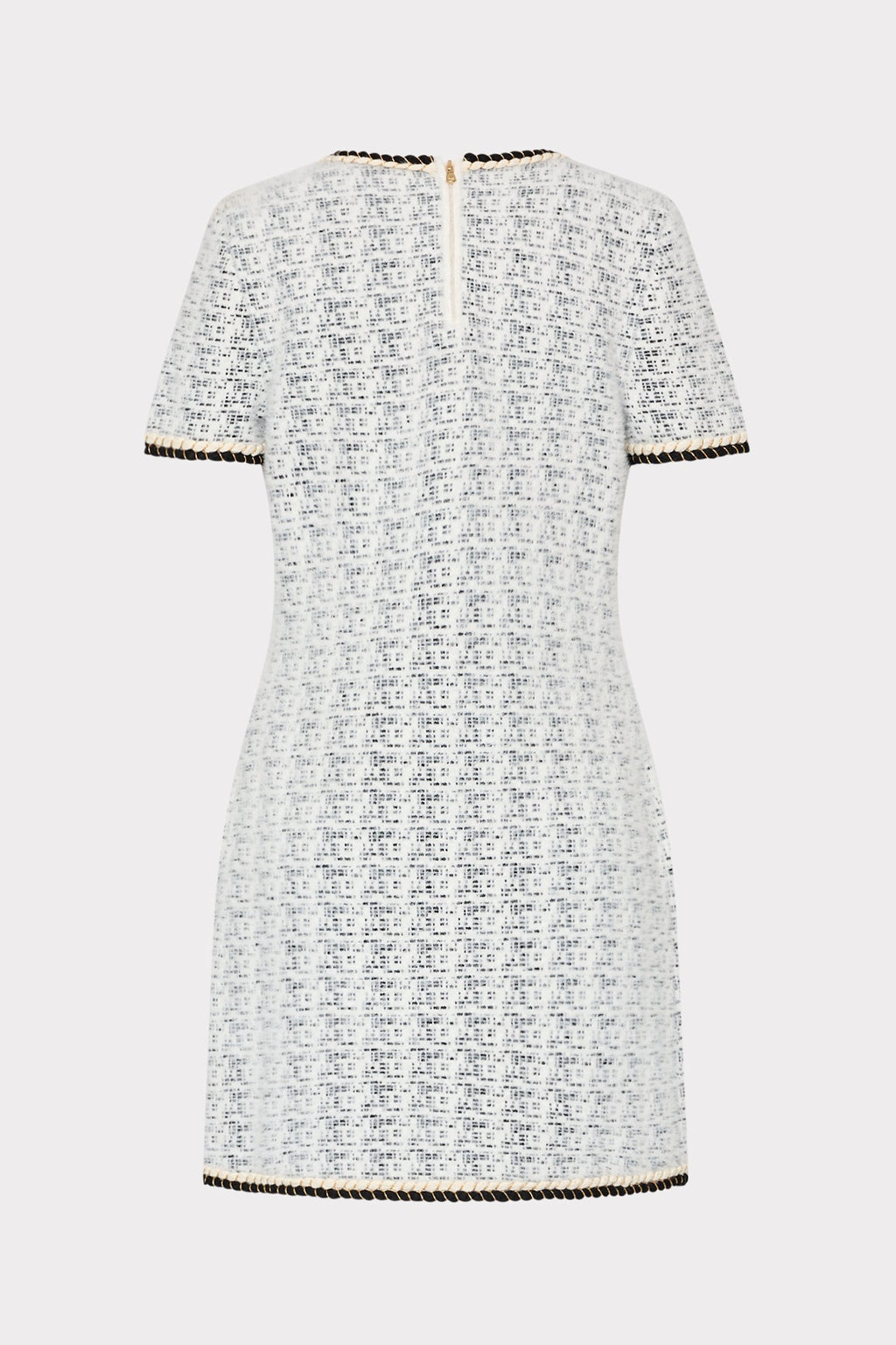Braided V-Neck Knit Mini Dress
