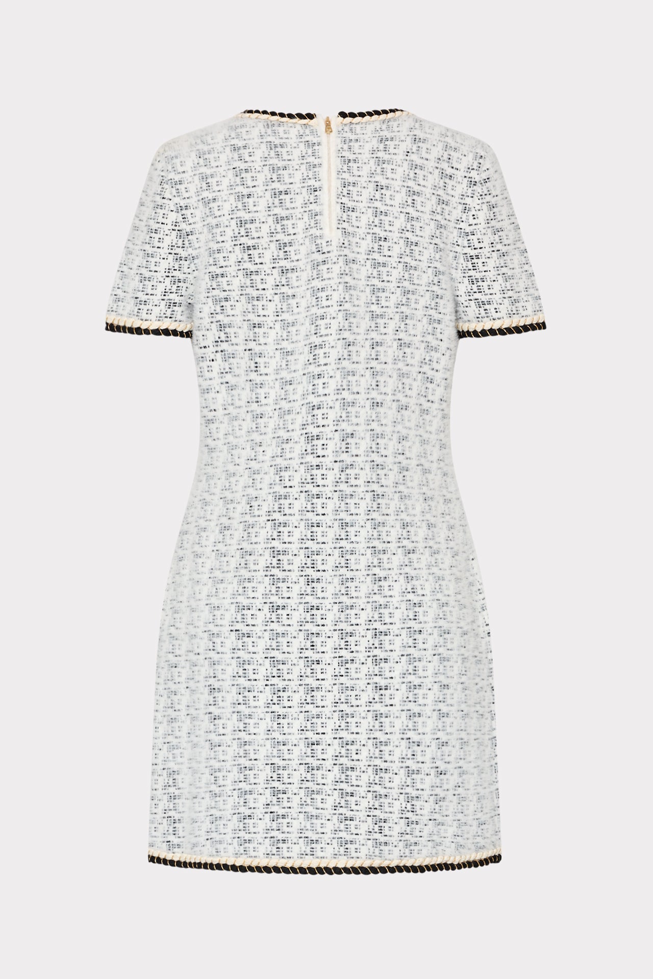 Braided V-Neck Knit Mini Dress