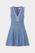 Shelby Pinstripe Knit Flare Dress