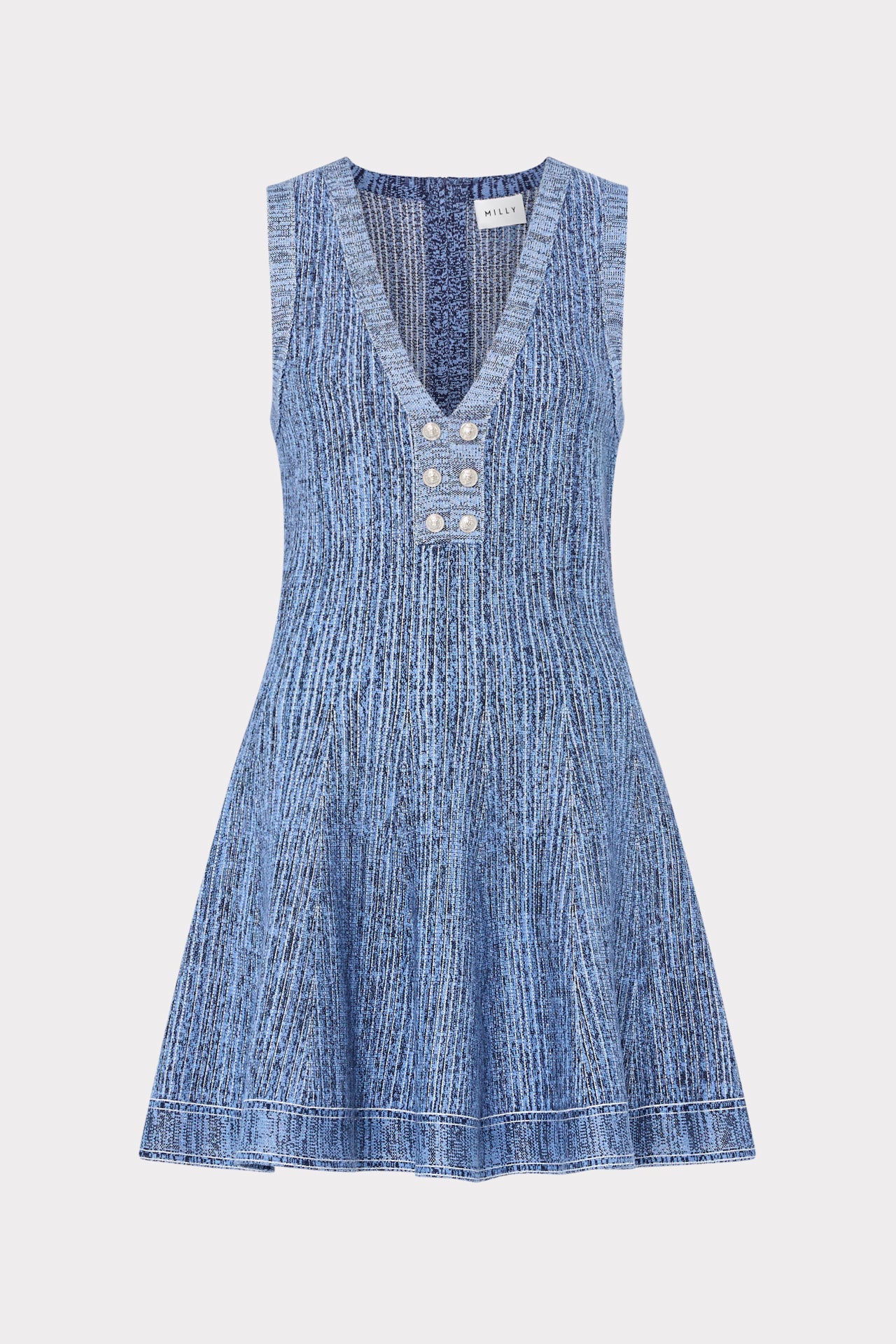 Shelby Pinstripe Knit Flare Dress