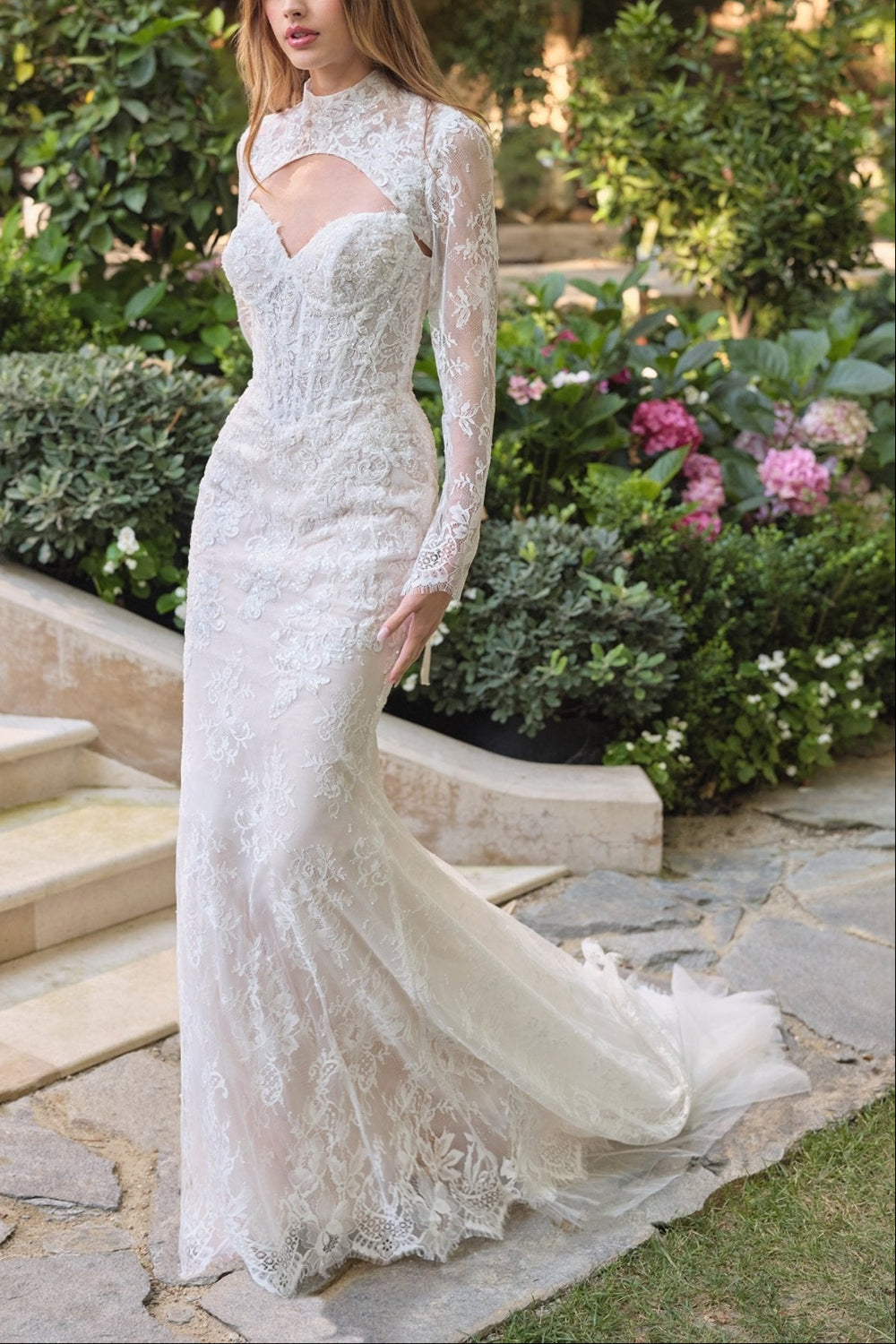 Maelie | Wedding Corset Maxi Dress with Bolero