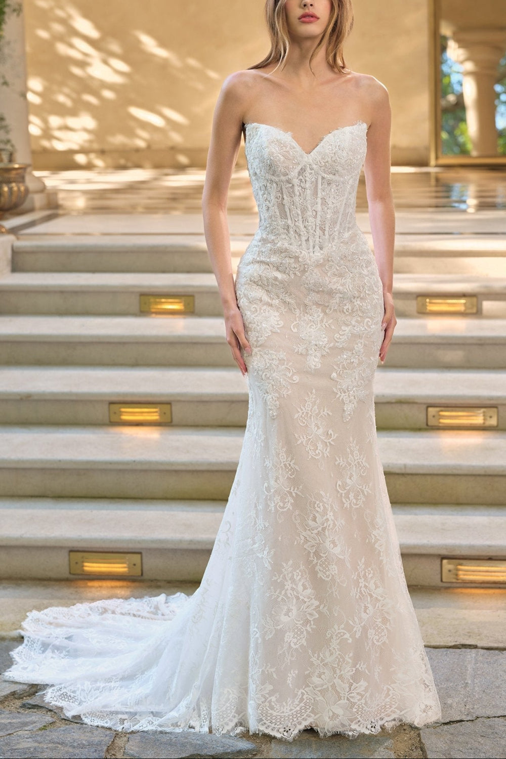 Maelie | Wedding Corset Maxi Dress with Bolero