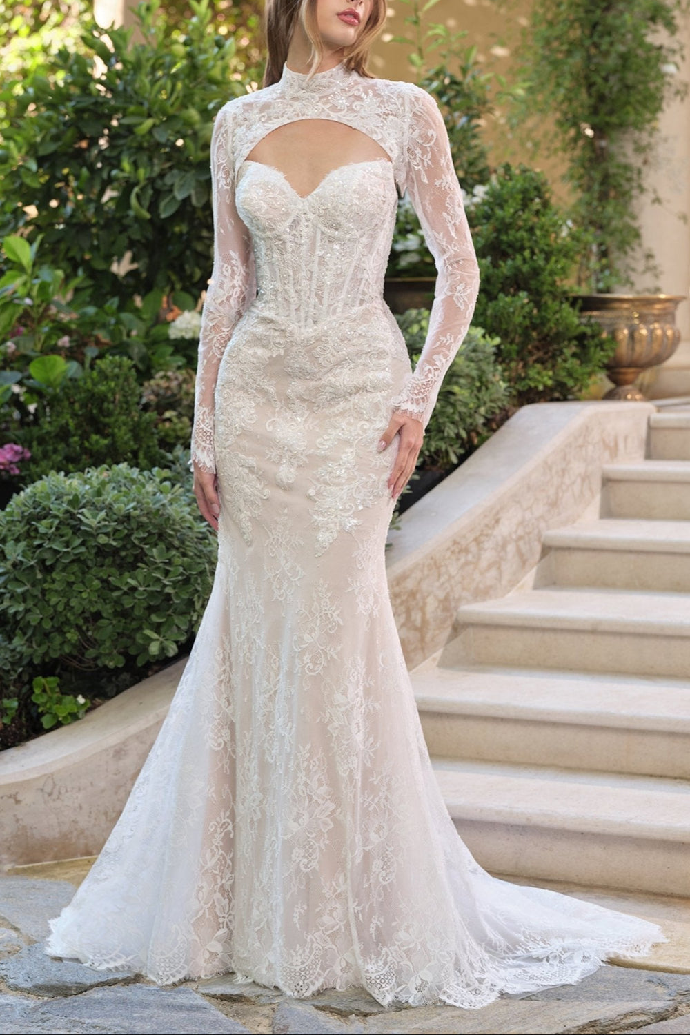 Maelie | Wedding Corset Maxi Dress with Bolero