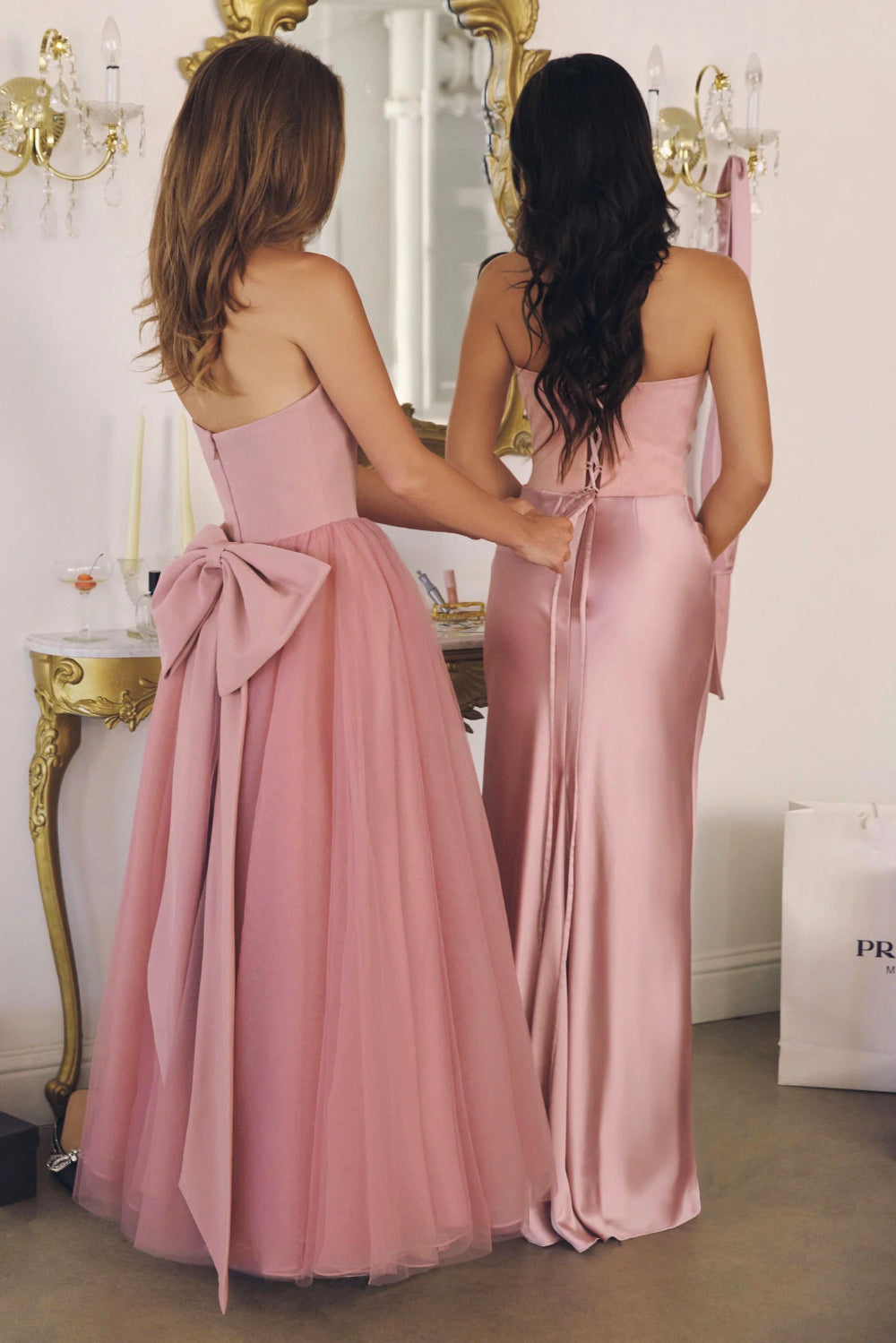 Makoto Pink | Maxi Strapless A-Line Dress