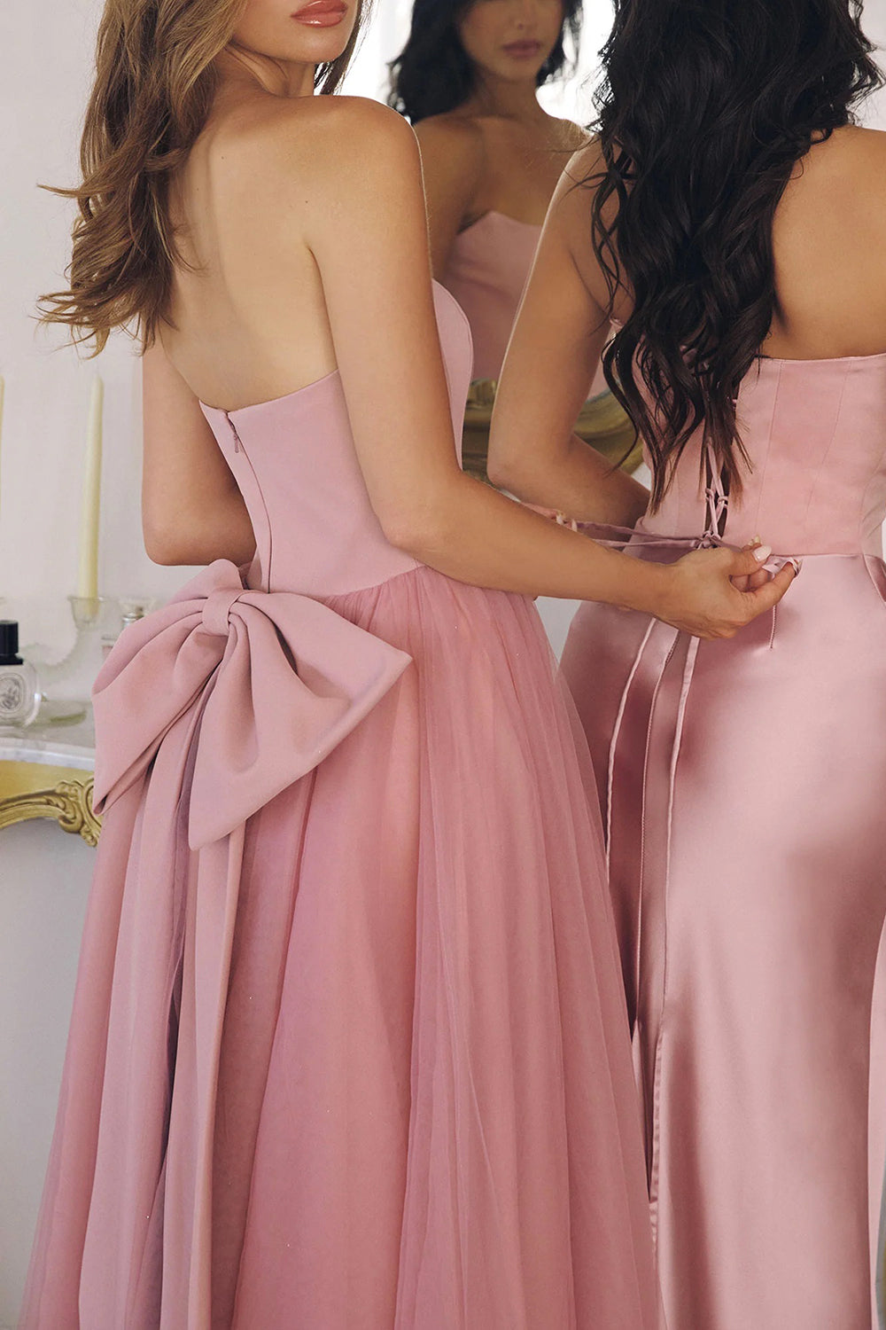 Makoto Pink | Maxi Strapless A-Line Dress