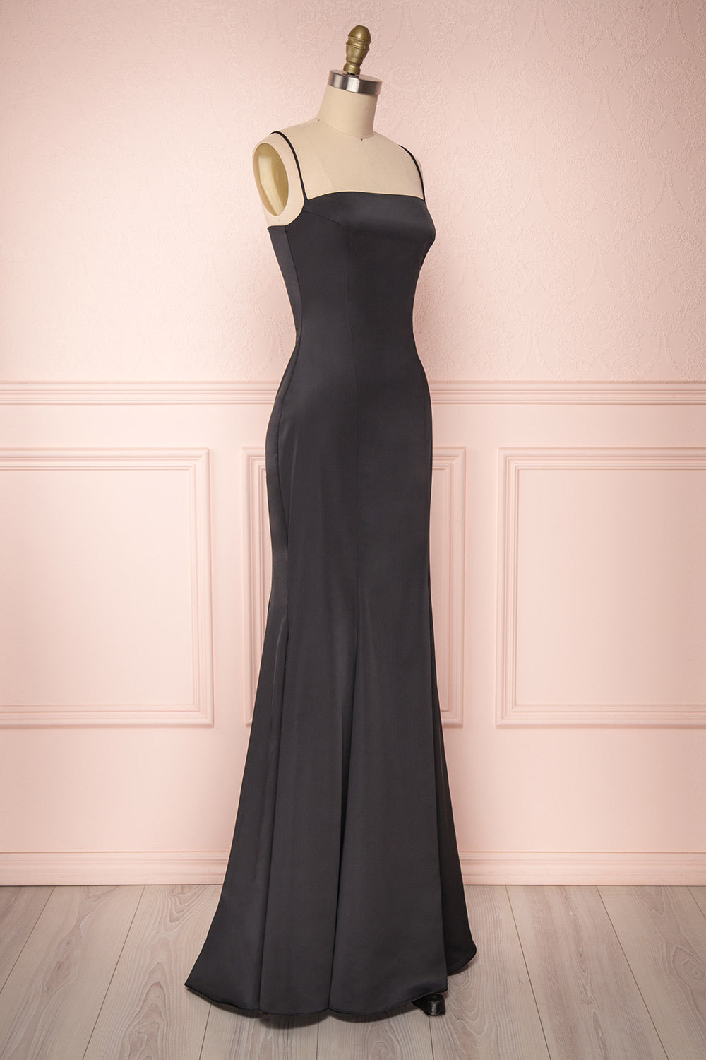 Naomie Black | Silky Mermaid Gown with Slit by Arti Gogna