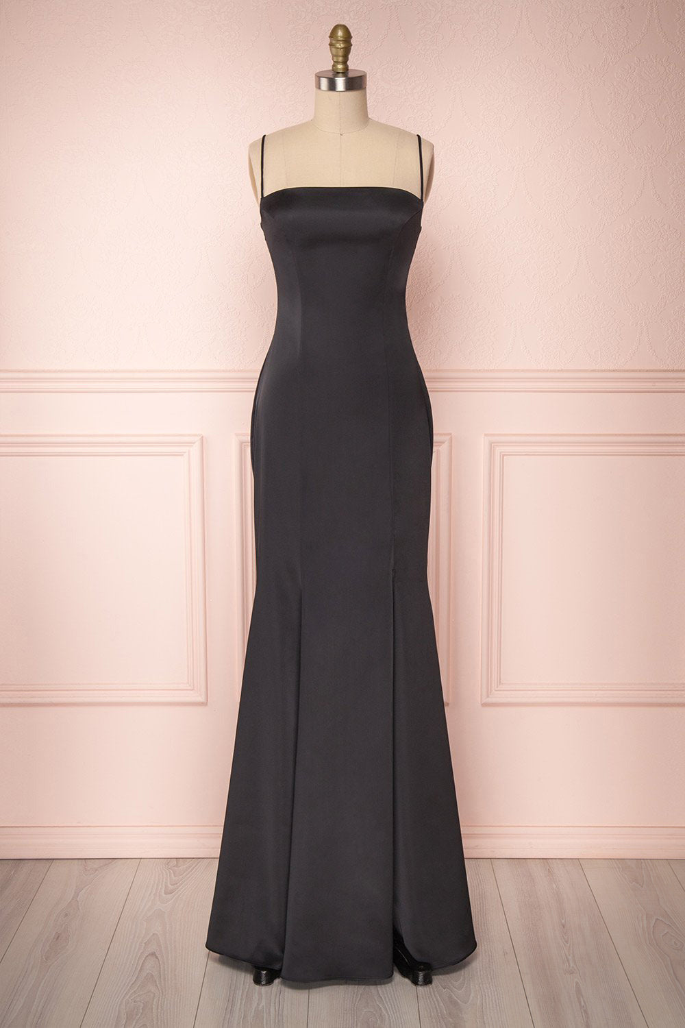 Naomie Black | Silky Mermaid Gown with Slit by Arti Gogna