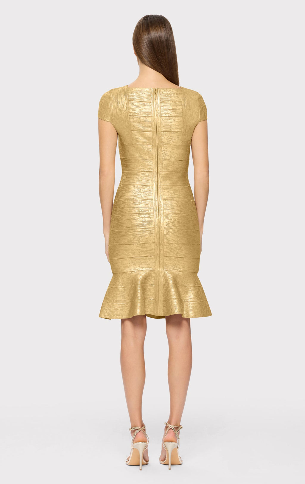 FOIL CAP SLV FLARE SKIRT