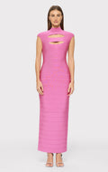 CAP SLEEVE CUT-OUT GOWN
