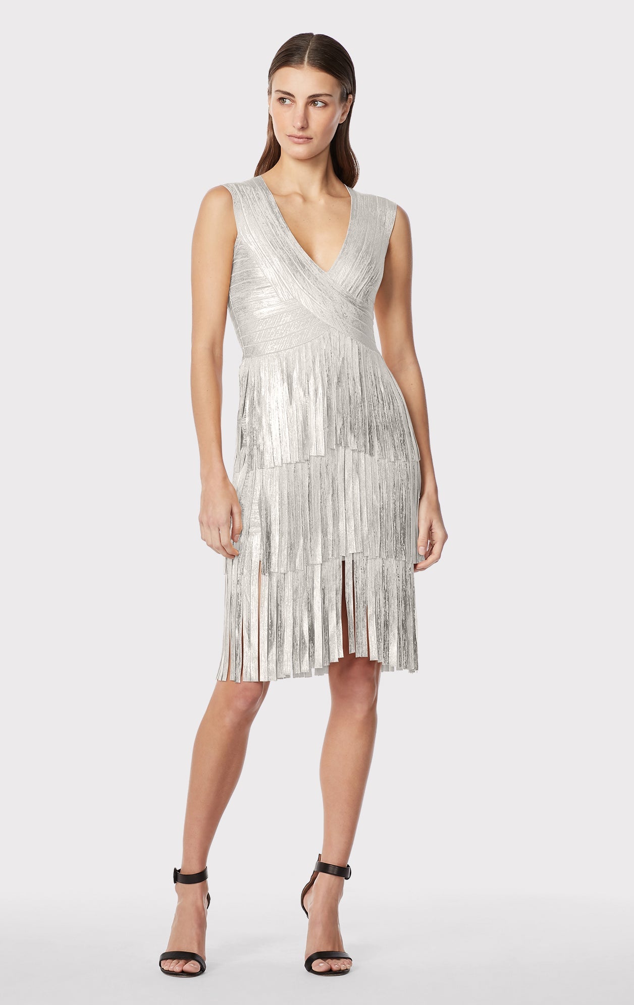 THE METALLIC GRACIE MIDI DRESS