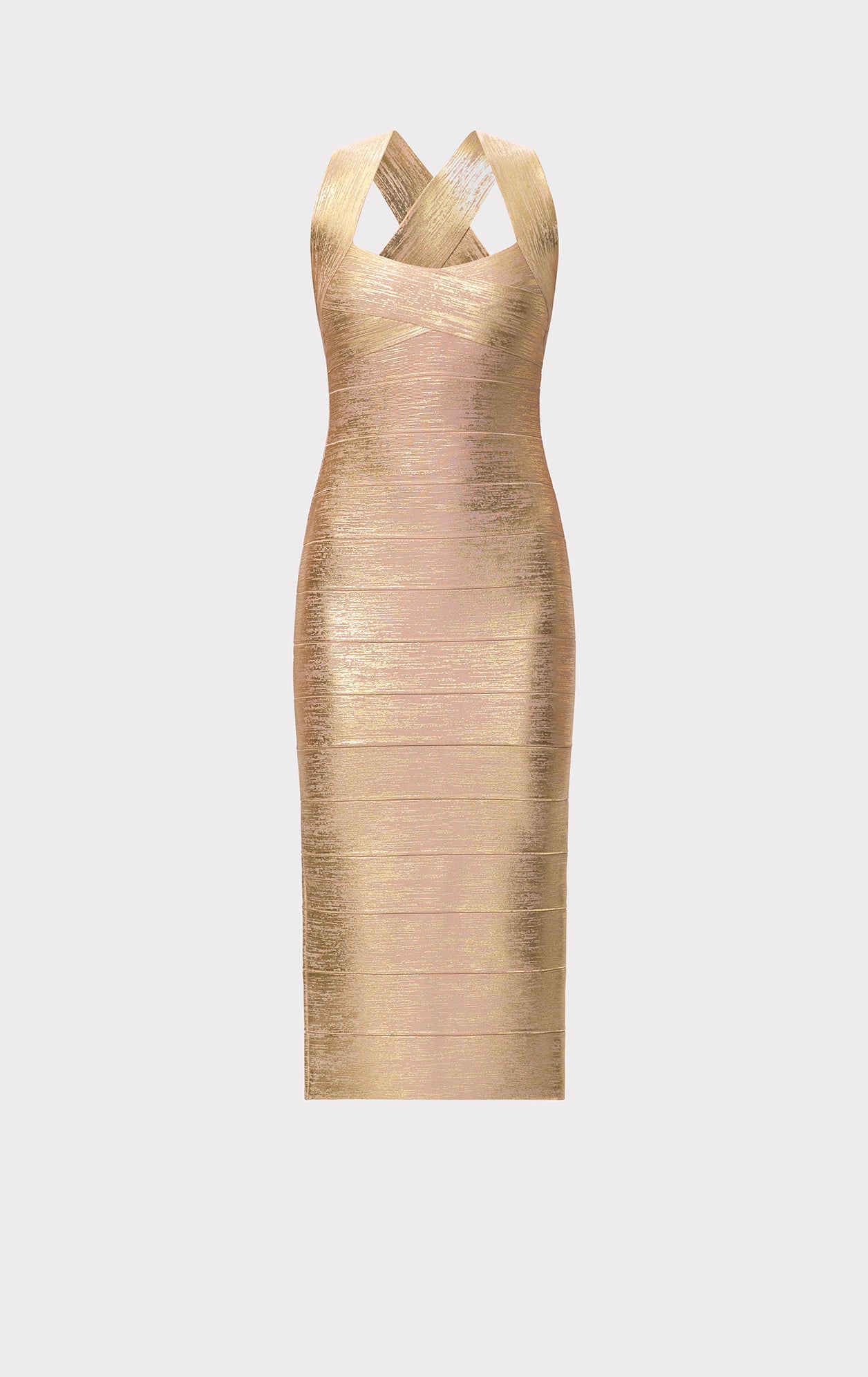 THE METALLIC SANDRA DRESS