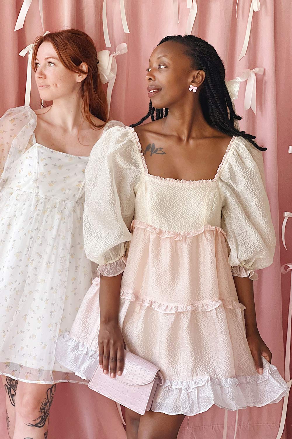 Kemlie | Short Multicolor Layered Dress with Ruffles