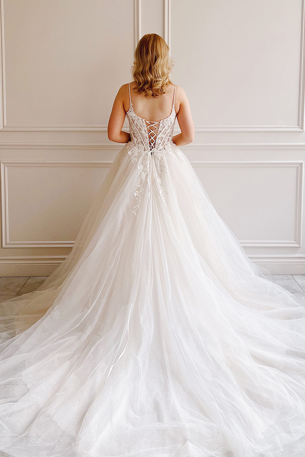 Sarienne | Sparkly A-Line Wedding Tulle Dress