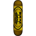 Real Skateboard Deck DBX Oval Full Yellow 8.38" x 32.43"