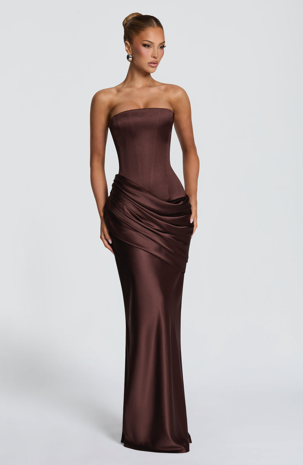 Ella Maxi Dress - Plum Brown