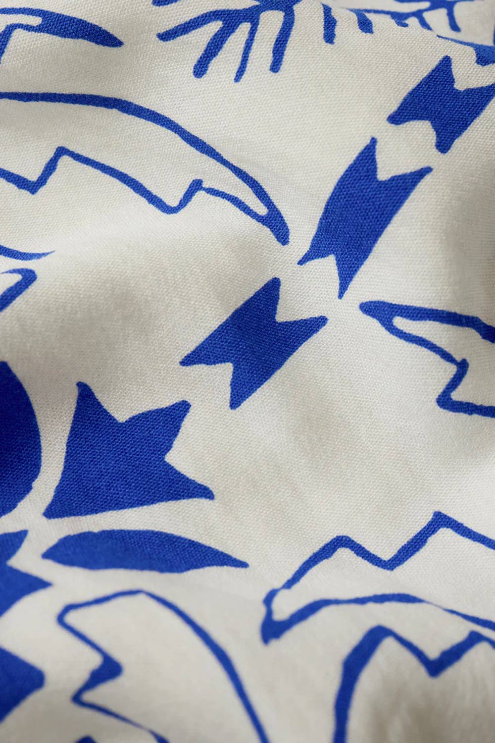 Sharon | Short White Dress with Contrast Print