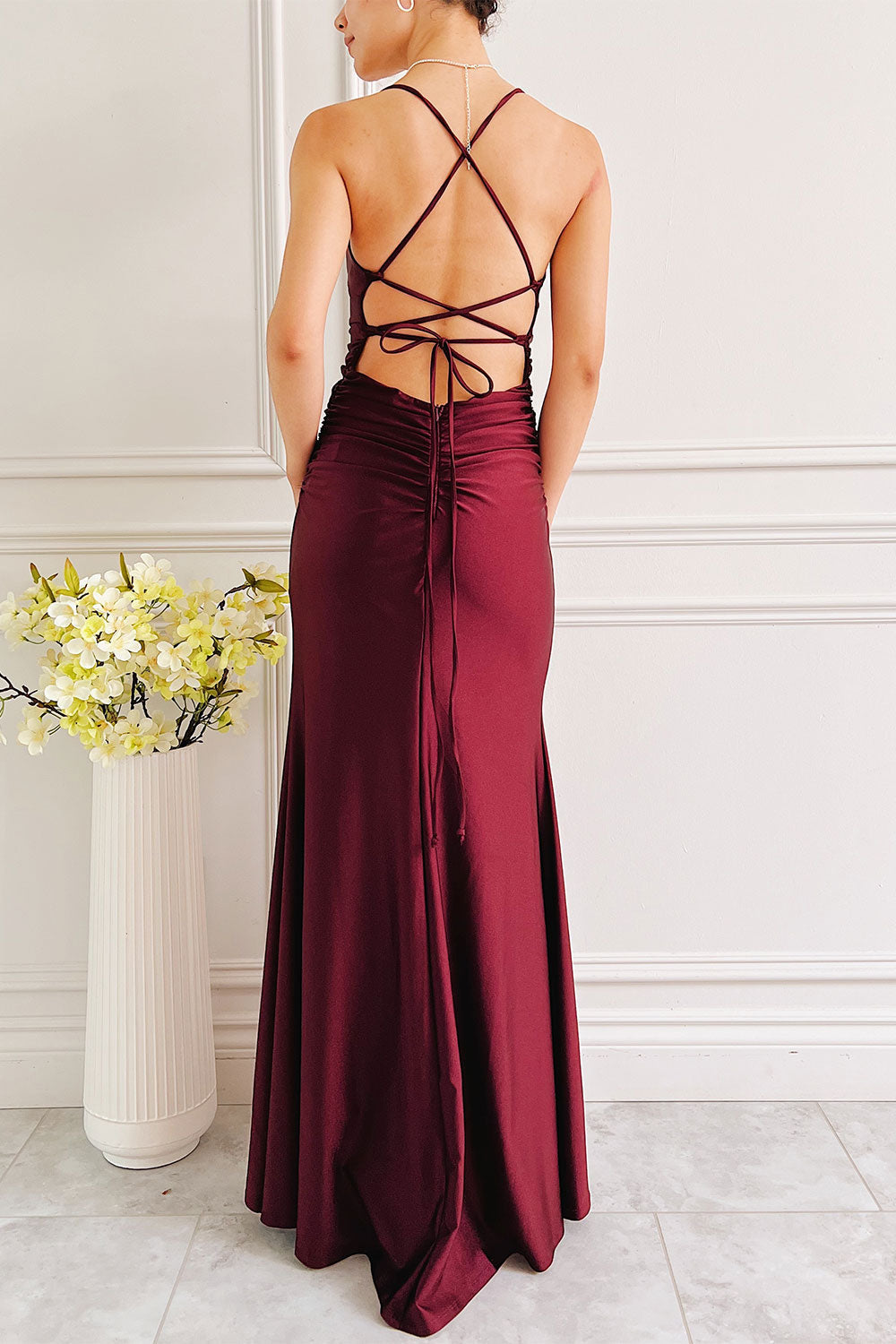 Sonia Champagne | Mermaid Maxi Dress with Slit