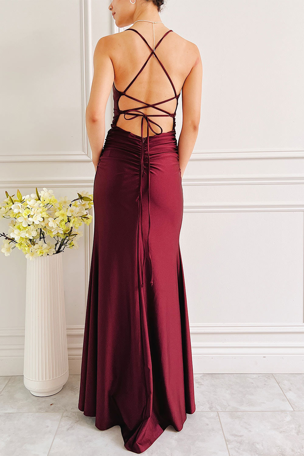 Sonia Navy | Mermaid Maxi Dress with Slit