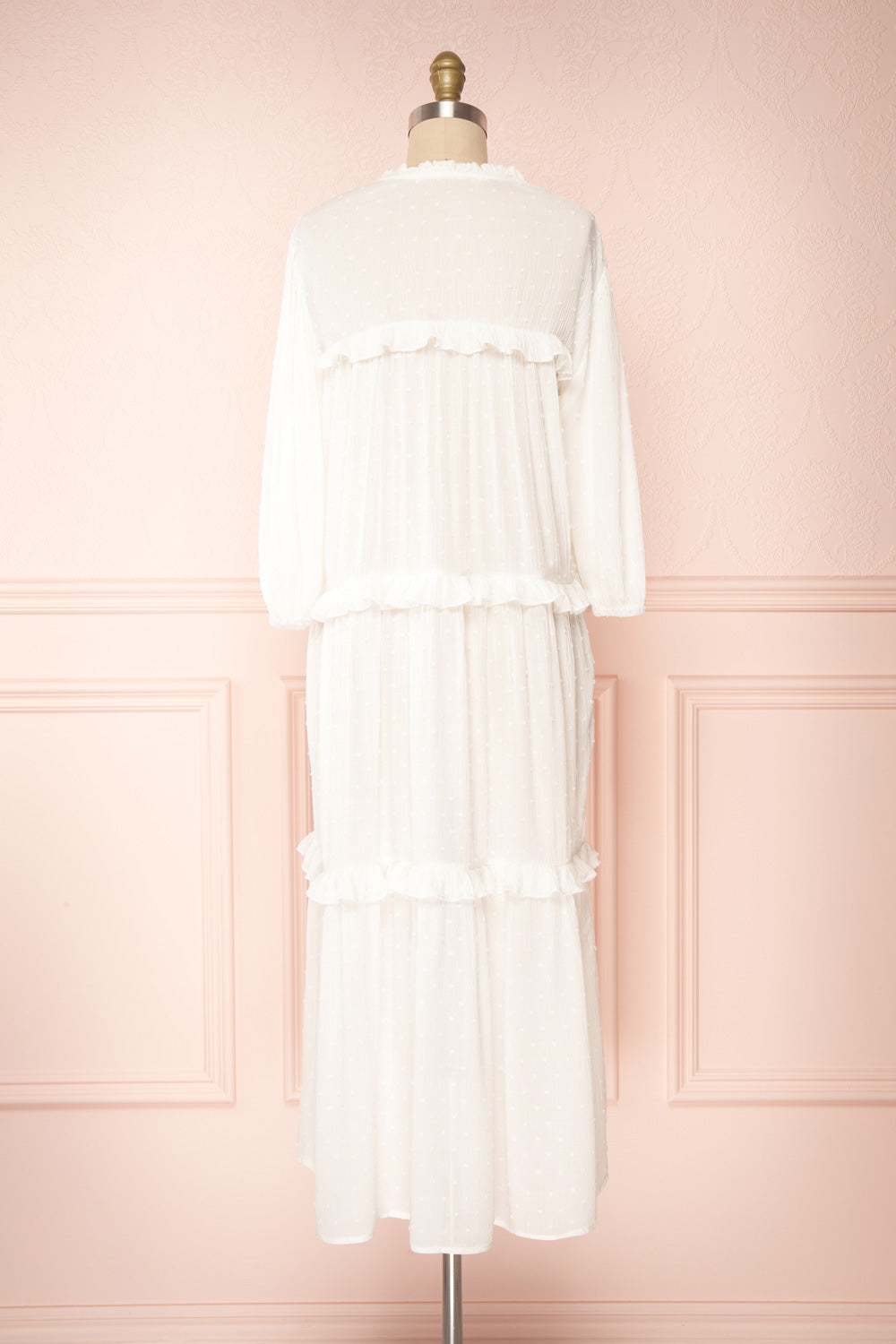 Tatiana | Long Sleeve Plumetis Dress