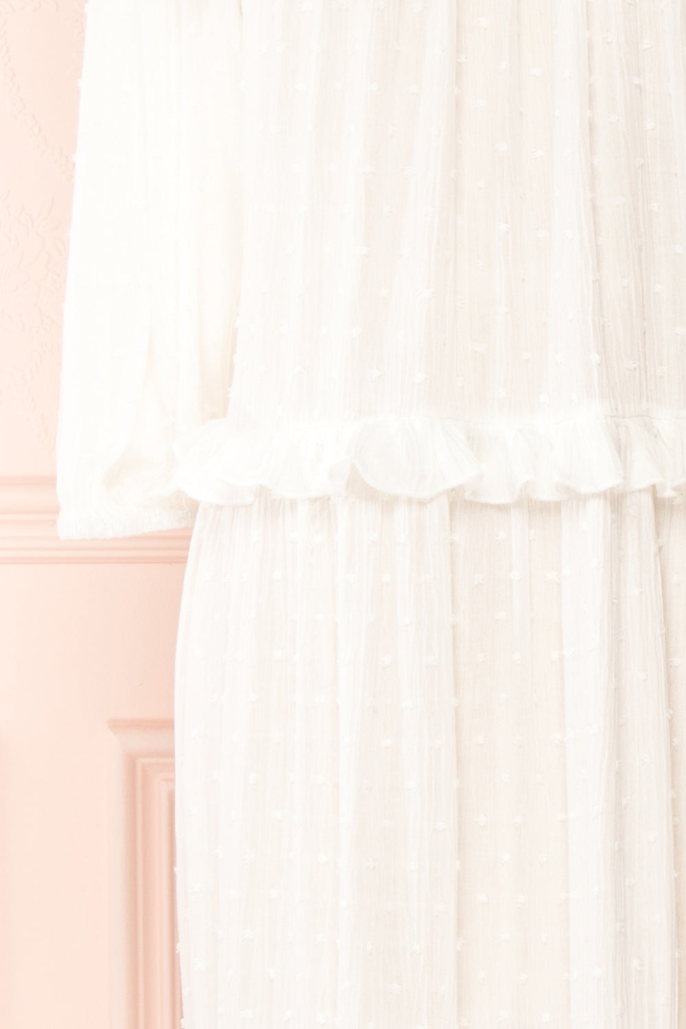 Tatiana | Long Sleeve Plumetis Dress
