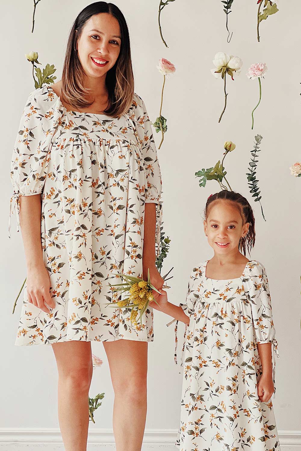Tuline Mini | Short Floral Babydoll Dress for Kids