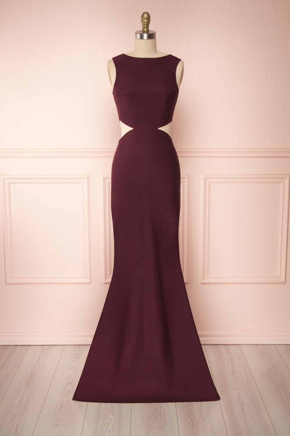 Vallata Wine | Burgundy Maxi Dress with Cut-Outs by Arti Gogna