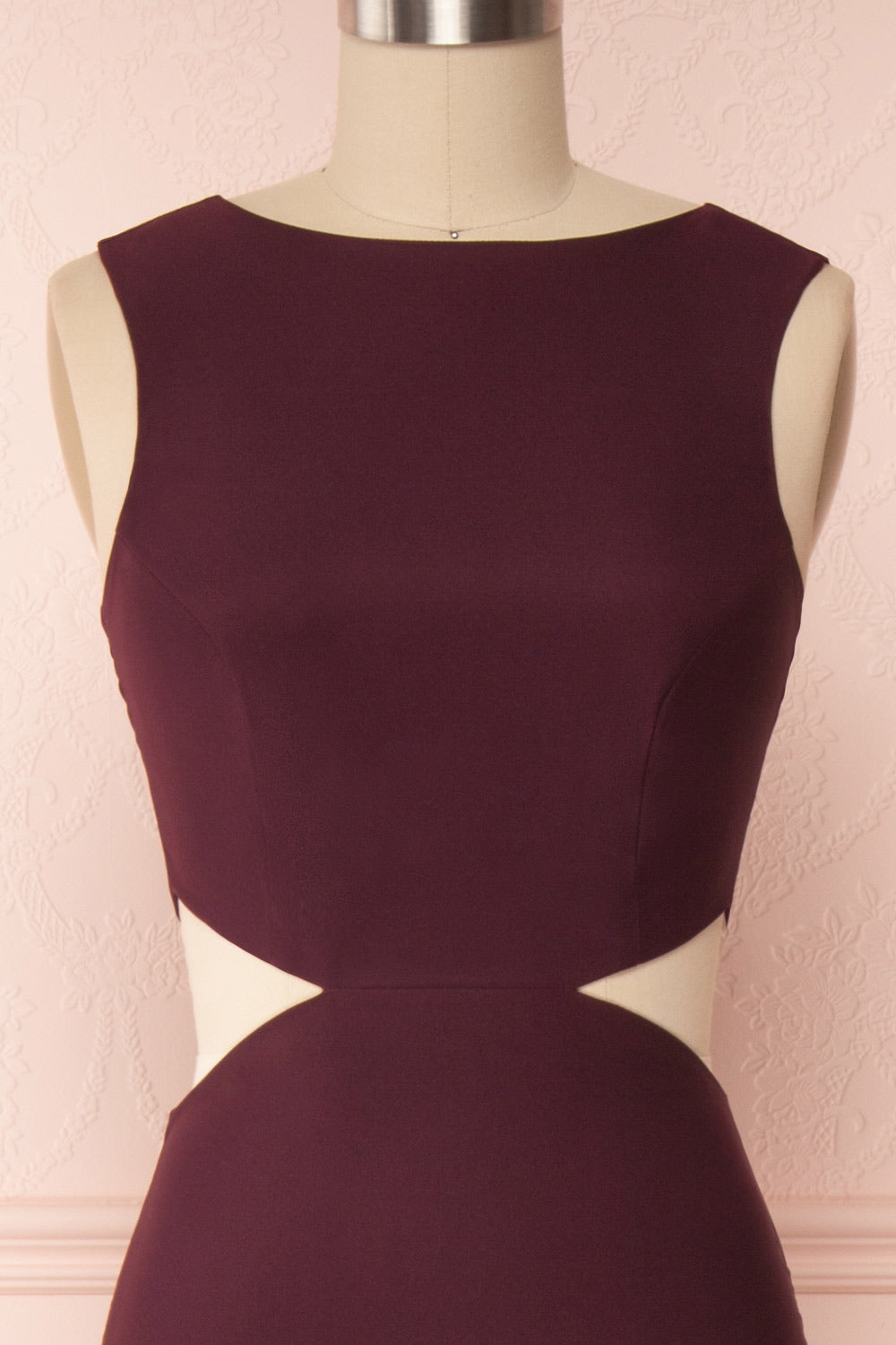 Vallata Wine | Burgundy Maxi Dress with Cut-Outs by Arti Gogna
