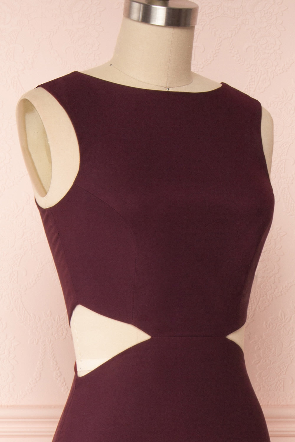 Vallata Wine | Burgundy Maxi Dress with Cut-Outs by Arti Gogna